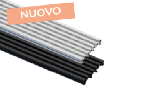 Dettaglio di 2 griglie di ventilazione per terrazza Silvadec in nero e grigio